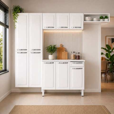 Cozinha Rose Completa 10 Portas 1 Gaveta