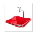 Ver imagem 1 de Cuba Chanfrada de Vidro 33 Vermelho para Banheiro