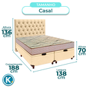 Ver imagem 3 de Kit Cabeceira + Cama Box Bau + Colchão Casal D33 Maxsono Paropas