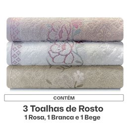 Kit Toalhas de Rosto Yuna 100 Algodão 3 Peças Karsten - 2