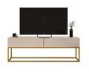 Ver imagem 1 de Rack Eros Estilo Industrial 140cm Sala Estar Ofwhite/dourado