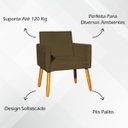 Ver imagem 3 de Kit 3 Poltronas Decorativa para Sala Recepção Consultório Escritório Nina Tecido Suede