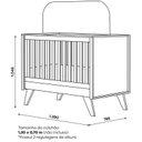 Ver imagem 2 de Jogo de Quarto Infantil Confete Guarda Roupa e Berço Branco/jequitiba - Henn
