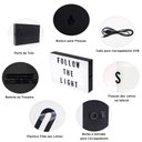 Ver imagem 2 de Luminária Cinema Light Box A4 + 96 Letras Números Coloridos