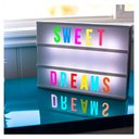 Ver imagem 3 de Luminária Cinema Light Box A4 + 96 Letras Números Coloridos