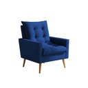 Ver imagem 2 de Poltrona Sala 92cm Conforto Design Charmoso e Acabamento que Valoriza o Ambiente Azul Ester