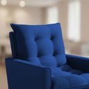 Ver imagem 3 de Poltrona Sala 92cm Conforto Design Charmoso e Acabamento que Valoriza o Ambiente Azul Ester