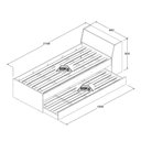 Ver imagem 7 de Cama Solteiro Bicama Estante com kit luz Ditália BB-28-29 cor:branco