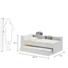 Cama Solteiro Bicama Estante com kit luz Ditália BB-28-29 cor:branco - 4