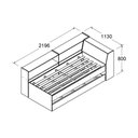 Ver imagem 4 de Cama Solteiro Bicama Estante com kit luz Ditália BB-28-29 cor:branco