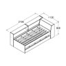 Cama Solteiro Bicama Estante com kit luz Ditália BB-28-29 cor:branco - 3