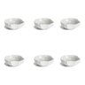 Kit com 6 Mini Tigelas Concha de Porcelana Branca 100 Ml - 2