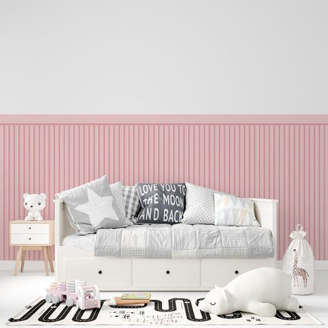 5 Rolos - Papel de Parede Decorativo Autocolante Meia Parede Infantil