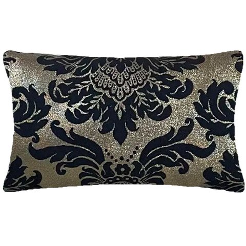 Almofada Retangular Jacquard Luxo Medalhão 50x28cm