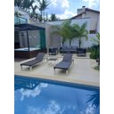 Ver imagem 2 de Espreguiçadeira para Área Externa, Piscina em Alumínio e Vime Sintético Fibra Mesclado Argila - Arte