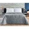 Coberdrom Casal Padrão Dupla Face Malha Algodão/mantinha 1 Peça - Cinza Bia Enxovais - 2