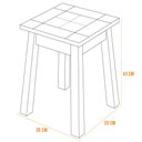 Ver imagem 4 de Banqueta Baixa de Madeira Maciça Pinus Rustica com Cerâmica Vintage W02 Imbuia - Lyam Decor