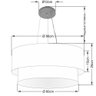 Pendente Cilíndrico Bege Mj-4073 Para Mesa De Jantar - 2