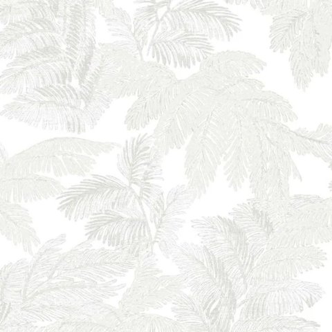 Papel de Parede Thema Folhagem Branco 28810