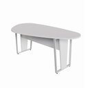Ver imagem 2 de Mesa Orgânica 1,83m x 1,00m para Reunião com Pés em Metal F5 Office Cinza