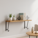 Ver imagem 2 de Prateleira Decorativa 30x60cm Suporte Mão Francesa Gancho