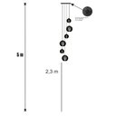 Ver imagem 2 de Lustre Pendente para Sala Pé Direito Alto 5m Mbm - Preto