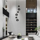 Ver imagem 3 de Lustre Pendente para Sala Pé Direito Alto 5m Mbm - Preto