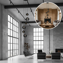 Ver imagem 7 de Lustre Pendente para Sala Pé Direito Alto 5m Mbm - Preto