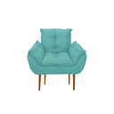 Ver imagem 3 de Kit 04 Cadeiras Poltronas de Luxo Opala Sala, Quarto Cor:azul Turquesa