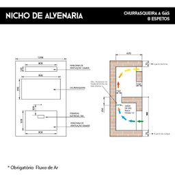 Churrasqueira Gourmet a Gás Natural 8 Espetos Rotativos 127v Age Titan - 3