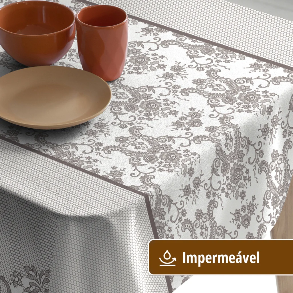 Ver imagem 5 de Toalha Mesa Plástica Térmica Renda Flor Mr 2 Lugares 1,00