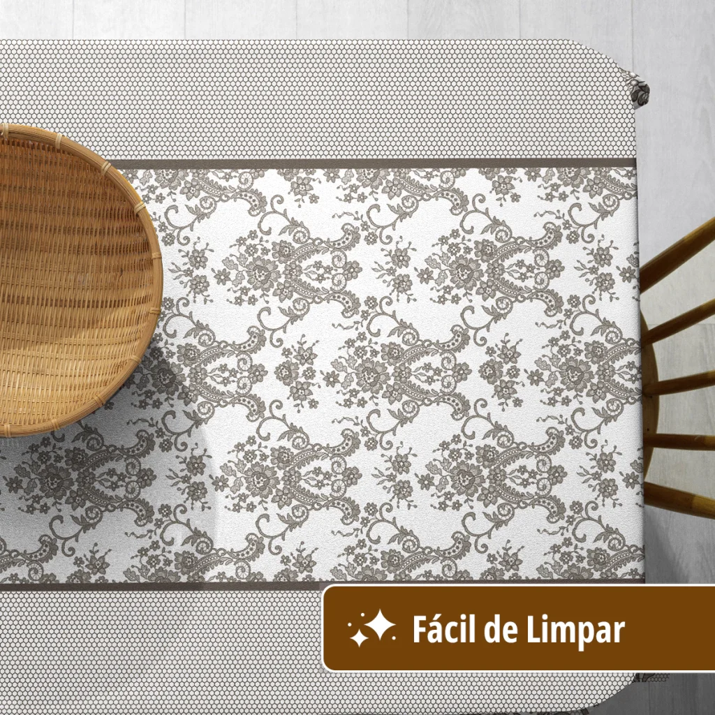 Ver imagem 4 de Toalha Mesa Plástica Térmica Renda Flor Mr 2 Lugares 1,00