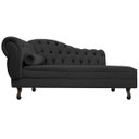 Ver imagem 5 de Kit Diva Recamier Diana 185cm Lado Direito e 02 Poltronas Classic Linho Cinza Escuro - ADJ Decor