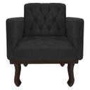 Ver imagem 6 de Kit Diva Recamier Diana 185cm Lado Direito e 02 Poltronas Classic Linho Cinza Escuro - ADJ Decor