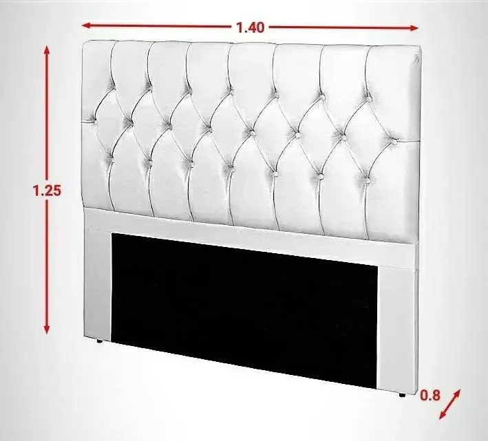 Cabeceira Estofada Cama Box Casal Milão Suede Cinza 1,40cm - IS DECOR - 2