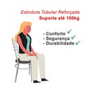 Ver imagem 3 de Kit Conjunto 2 Cadeiras para Cozinha Mesa Jantar Bar Lanchonete Restaurante Preta Estofado Marrom