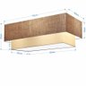 Plafon Duplo Retangular Vivare Md-3044 Cúpula em Tecido 70x30cm x 60x25cm - Bivolt - Palha / Bege - - 2