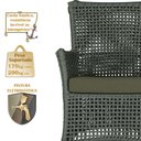 Ver imagem 5 de Jogo Sofá e 2 Poltronas de Área Igapó Alumínio Pintura Fendi Corda Náutica Estofado 13 Trama