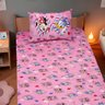 Jogo de Cama Portallar Solteiro Joy Malha Mista Estampado Disney Minnie e Margarida 2 Peças Rosa - 4