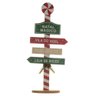 Placa Decorativa Vila do Noel Mdf Verde, Vermelha e Branca 21cm | Formosinha - 1