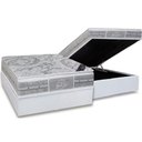 Ver imagem 1 de Cama Box Baú Casal: Colchão Molas Pocket Ensacadas Castor Super Luxo Látex Slx + Base Crc Suede