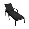 Espreguiçadeira 1,80m para Área Externa Alumínio Preto Mônica - 1