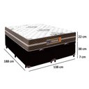 Ver imagem 2 de Cama Box Baú Casal Bipartido Sintético + Colchão Molas Ensacadas Texas Prime Colchões