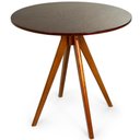 Ver imagem 4 de Mesa de Jantar Redonda Rústica 78cm em Madeira Multilaminada - Castanho