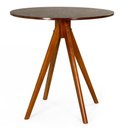 Ver imagem 3 de Mesa de Jantar Redonda Rústica 78cm em Madeira Multilaminada - Castanho