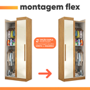 Ver imagem 4 de Armário Multiuso para Lavanderia ou Closet para Canto 1 Porta Madrid
