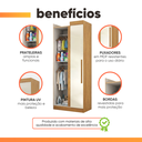 Ver mais imagens de Armário Multiuso para Lavanderia ou Closet para Canto 1 Porta Madrid