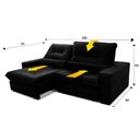 Ver imagem 2 de Sofá Retrátil Reclinável Sevilha 230cm Suede Velut com Molas Ensacadas - King House