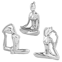 Ver imagem 1 de Esculturas com Poses de Yoga em Porcelana 3PÇS