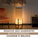 Ver imagem 5 de Abajur de Chão Bivolt Telinha Palha Estilo Retro Decorativa:branco